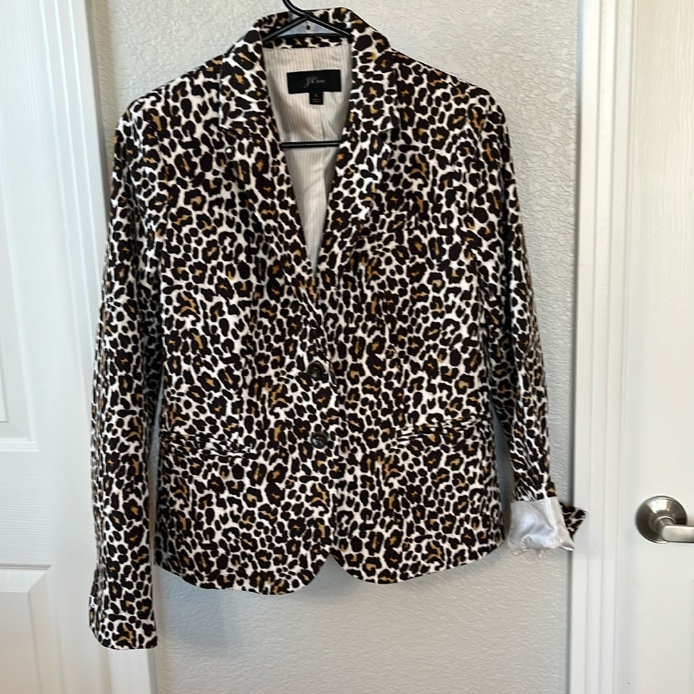 J Crew Blazer Leopard Print size 4